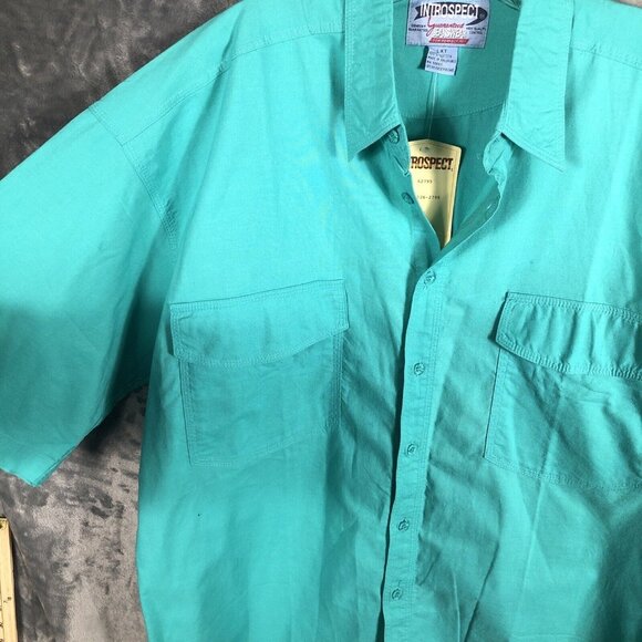 Introspect Men’s Shirt Button Up Large X Tall Marine Color Fishing Shirt - Picture 3 of 12